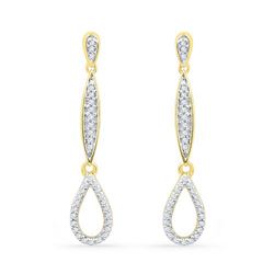 10KT White Gold 0.20CTW DIAMOND FASHION EARRING