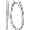 Image 1 : 10KT White Gold 0.33CTW DIAMOND FASHION HOOPS