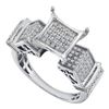 Image 1 : 10K White-gold 0.38CTW DIAMOND MICRO PAVE RING