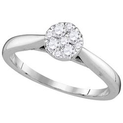 14KT White Gold 0.25CTW-Diamond LARISSA RING