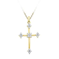 10K Yellow-gold 0.25CTW DIAMOND FASHION PENDANT