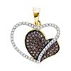 Image 1 : 10KT Yellow Gold 0.43CTW DIAMOND HEART PENDANT