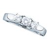 Image 1 : 14KT White Gold 0.25CTW DIAMOND 3 STONE RING(SUPREME)