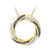 Image 1 : 10K Yellow-gold 0.25CTW BLACK DIAMOND FASHION PENDANT