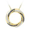 Image 1 : 10K Yellow-gold 0.25CTW BLACK DIAMOND FASHION PENDANT