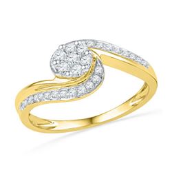 10K Yellow-gold 0.33CTW DIAMOND FASHION RING