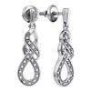 Image 1 : 925 Sterling Silver White 0.12CT DIAMOND FASHION EARRIN