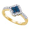 Image 1 : 10K Yellow-gold 0.40CT DIAMOND FASHION RING