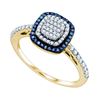 Image 1 : 10KT Yellow Gold 0.43CTW BLUE DIAMOND FASHION RING