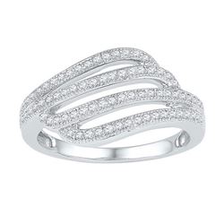 10KT White Gold 0.30CTW DIAMOND FASHION RING