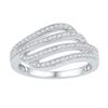 Image 1 : 10KT White Gold 0.30CTW DIAMOND FASHION RING