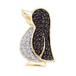 14KT Yellow Gold 0.23CTW DIAMOND LADIES PENGUIN PENDANT