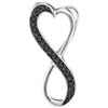 Image 1 : 10KT White Gold 0.10CTW BLACK DIAMOND FASHION PENDANT