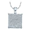 Image 1 : 10KT White Gold 0.30CTW DIAMOND FASHION PENDANT