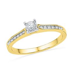 10K Yellow-gold 0.10CTW DIAMOND FASHION RING