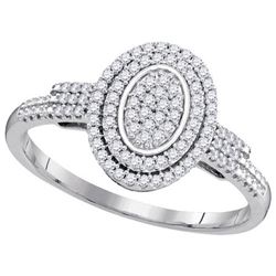 10KT White Gold 0.25CTW DIAMOND MICRO-PAVE BRIDAL RING