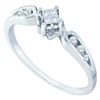 Image 1 : 14KT White Gold 0.15CTW DIAMOND INVISIBLE RING