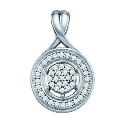 10KT White Gold Two Tone 0.15CTW DIAMOND FASHION PENDAN