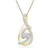 Image 1 : 10K Yellow-gold 0.25CTW DIAMOND FASHION PENDANT