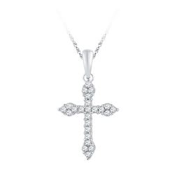 10KT White Gold 0.25CTW DIAMOND FASHION PENDANT