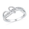 Image 1 : 10KT White Gold 0.10CTW DIAMOND FASHION RING