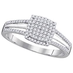 10KT White Gold 0.25CTW DIAMOND MICRO-PAVE BRIDAL RING