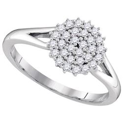10KT White Gold 0.30CTW DIAMOND FASHION RING