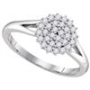 Image 1 : 10KT White Gold 0.30CTW DIAMOND FASHION RING