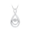 Image 1 : 10kt White Gold Womens Round Diamond Solitaire Moving T