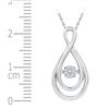 Image 2 : 10kt White Gold Womens Round Diamond Solitaire Moving T