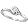 Image 1 : 10KT White Gold 0.10CTW DIAMOND INVISIBLE FASHION RING