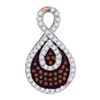 Image 1 : 14K Yellow-Gold 0.25CTW DIAMOND MICRO-PAVE PENDANT