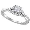 Image 1 : 10KT White Gold 0.19CTW DIAMOND INVISIBLE FASHION RING