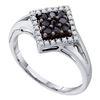 Image 1 : 10K White-gold 0.25CT BLACK DIAMOND FASHION RING