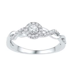 10KT White Gold 0.20CTW DIAMOND BRIDAL RING