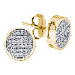 10KT Yellow Gold 0.05CTW DIAMOND MICRO-PAVE EARRING