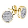 Image 1 : 10KT Yellow Gold 0.05CTW DIAMOND MICRO-PAVE EARRING