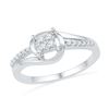 Image 1 : 10KT White Gold 0.16CTW DIAMOND FASHION RING