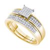 Image 1 : 10KT Yellow Gold 0.20CTW DIAMOND FASHION BRIDAL SET