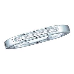 14KT White Gold 0.14CTW DIAMOND LADIES INVISIBLE BAND