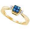 Image 1 : 10K Yellow-gold 0.15CTW DIAMOND FASHION RING