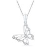 Image 1 : 10KT White Gold 0.07CTW DIAMOND FASHION PENDANT