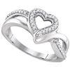 Image 1 : 925 Sterling Silver White 0.13CTW DIAMOND FASHION RING