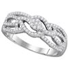 Image 1 : 10KT White Gold 0.33CTW DIAMOND FASHION RING