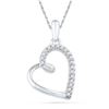 Image 1 : 10KT White Gold 0.10CTW DIAMOND FASHION PENDANT