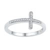Image 1 : 10KT White Gold 0.06CTW DIAMOND FASHION RING