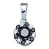 Image 1 : 10KT White Gold 0.51CTW DIAMOND MICRO PAVE PENDANT