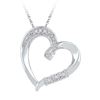 Image 1 : 10KT White Gold 0.03CTW DIAMOND FASHION PENDANT