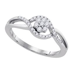 10KT White Gold 0.26CTW DIAMOND FASHION RING