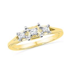 10K Yellow-gold 0.10CTW DIAMOND FASHION RING